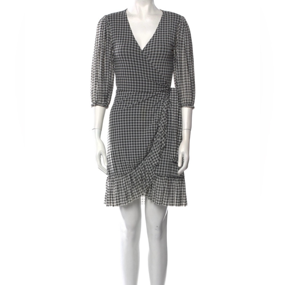 Ganni Gingham Wrap Dress Size 34 - US Size S